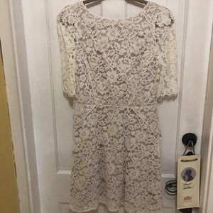 Reiss off white lace dress